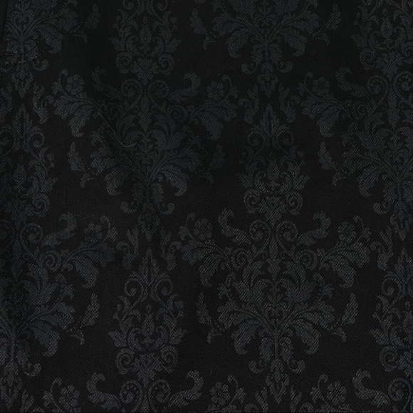 Faded glory XXL black legging style pants, fancy damask designs, stretchy waist - Picture 4 of 11